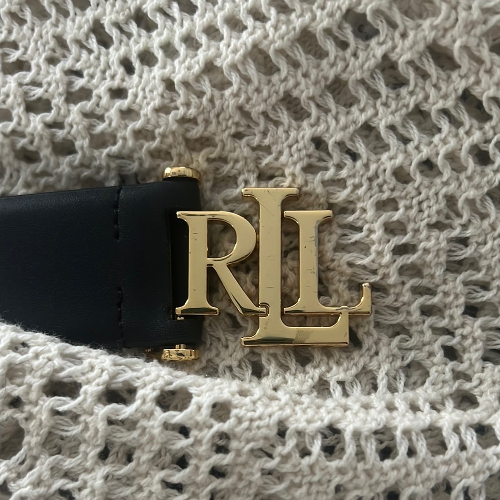 Ralph Lauren Black and Gold Women's Belt